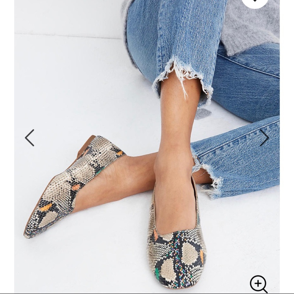 The Cory Flat in Snake Embossed Leather 8.5 BNWT